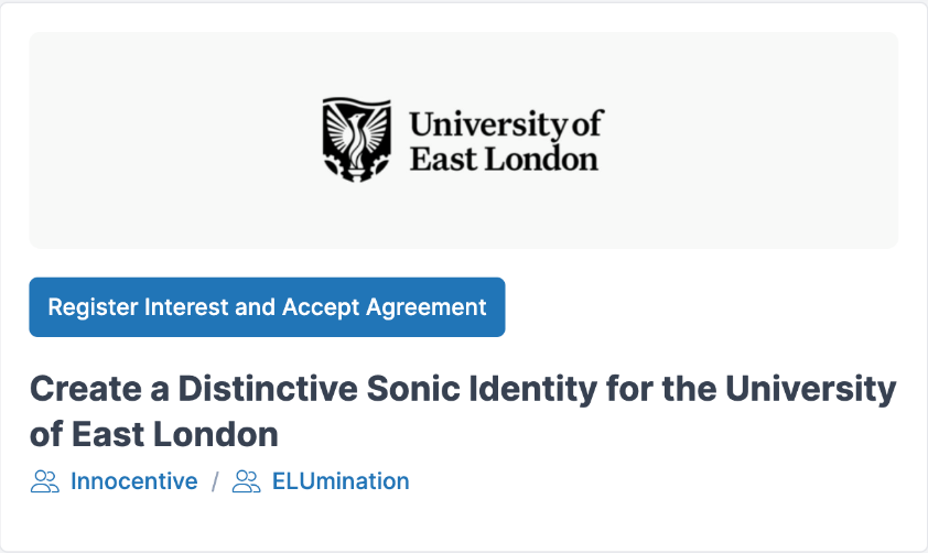 University of East London sonic identity challenge